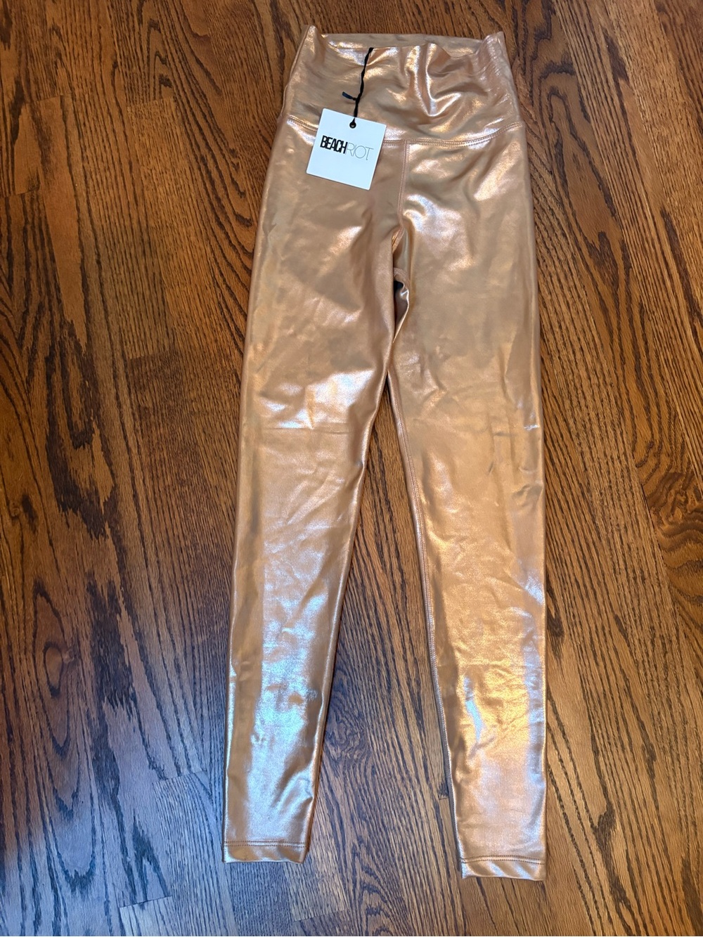 Women’s Beach Riot Shiny Metallic Gold Leggings